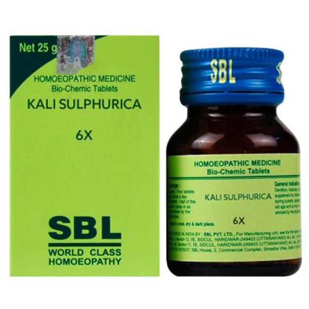 SBL Kali Sulphurica Biochemic Tablet 6X bottle of 25 gm Biochemic Tablet SBL Kali Sulphurica Biochemic Tablet 6X bottle of 25 gm Biochemic Tablet