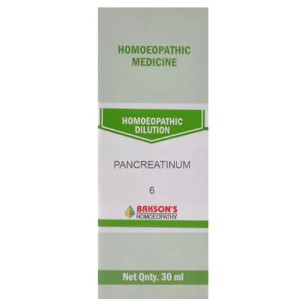 Bakson's Homeopathy Pancreatinum Dilution 6 CH bottle of 30 ml Dilution