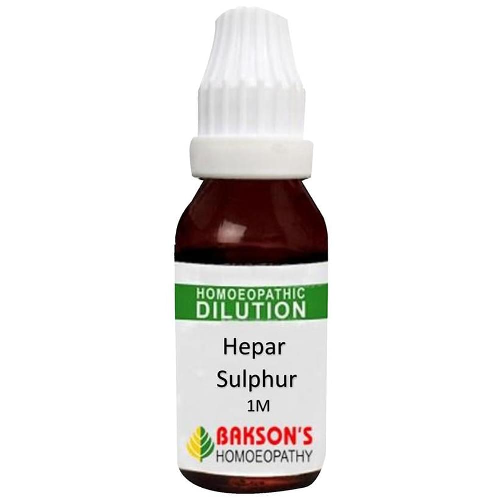 Bakson's Homeopathy Hepar Sulphur Dilution 1M bottle of 30 ml Dilution