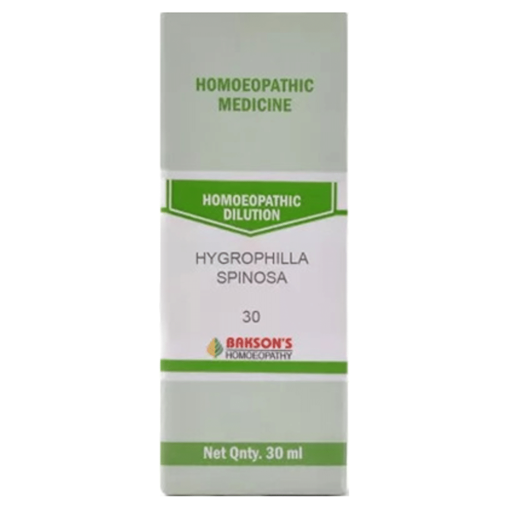 Bakson's Homeopathy Hygrophilla Spinosa Dilution 30 bottle of 30 ml Dilution