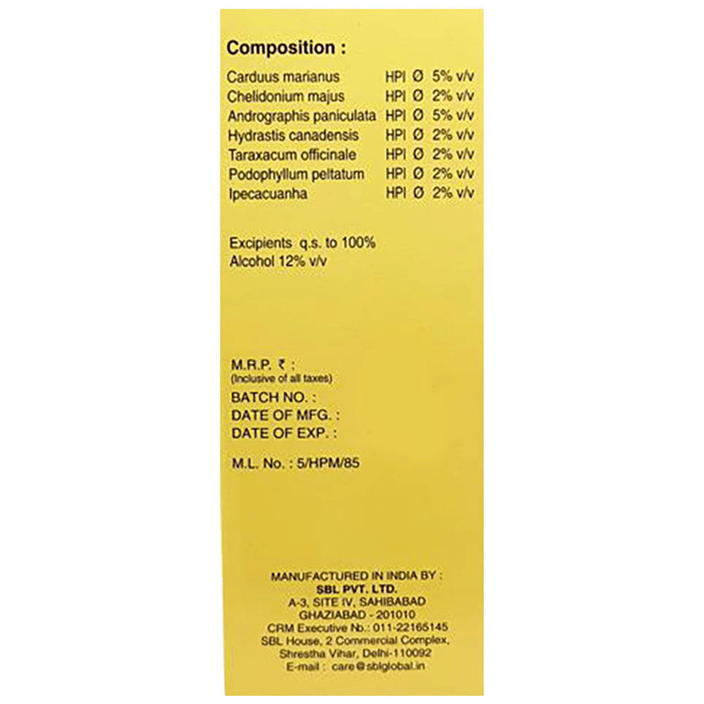 SBL Liv T Tonic bottle of 180 ml Tonic SBL Liv T Tonic bottle of 180 ml Tonic