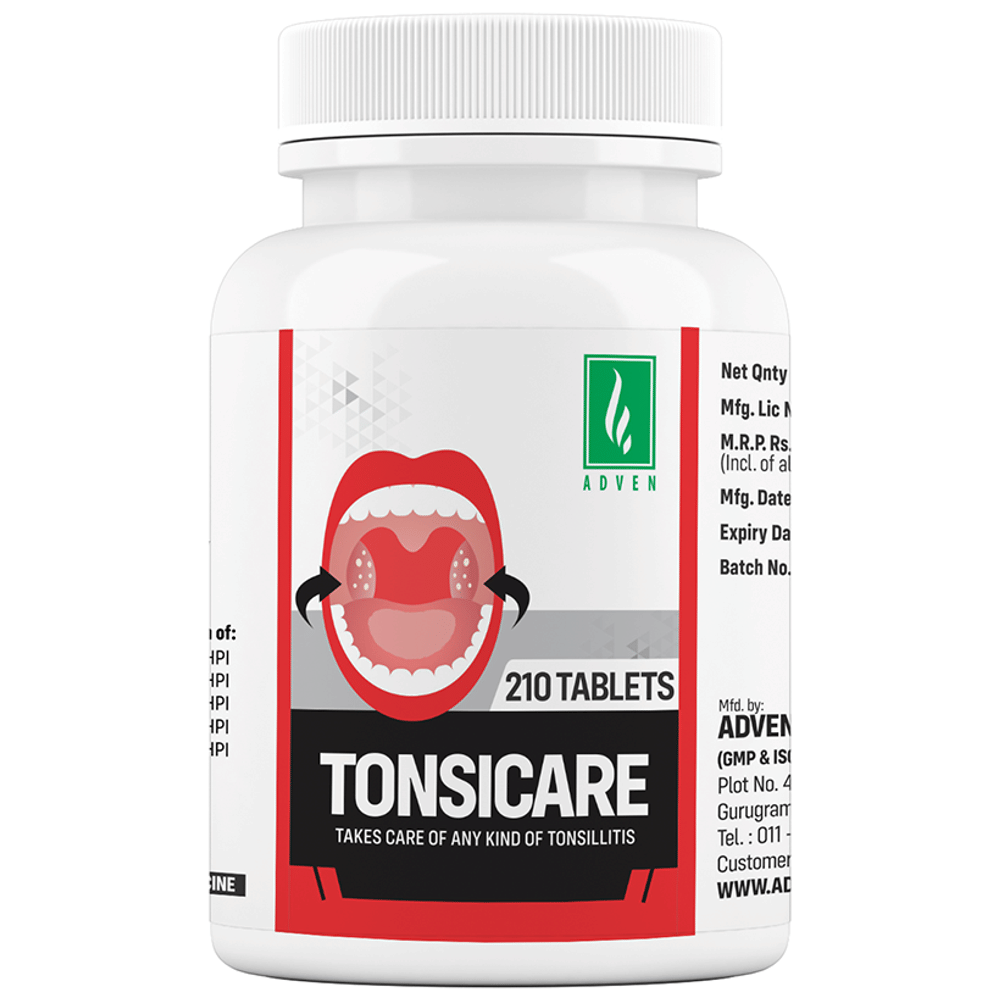 Adven Tonsicare Tablet bottle of 210 tablets