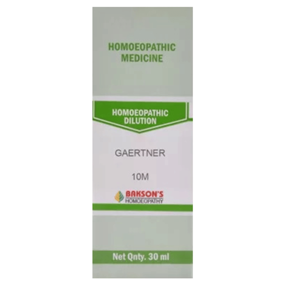 Bakson's Homeopathy Gaertner Dilution 10M bottle of 30 ml Dilution