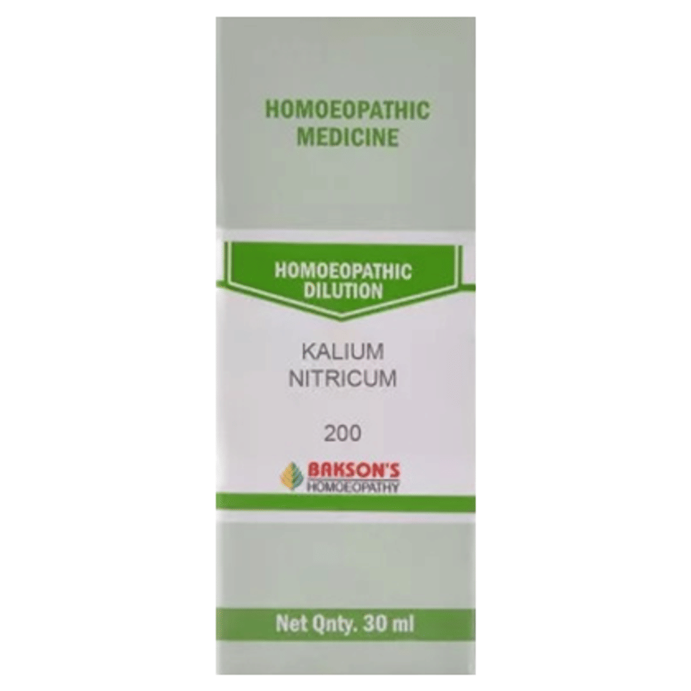 Bakson's Homeopathy Kalium Nitricum Dilution 200 bottle of 30 ml Dilution