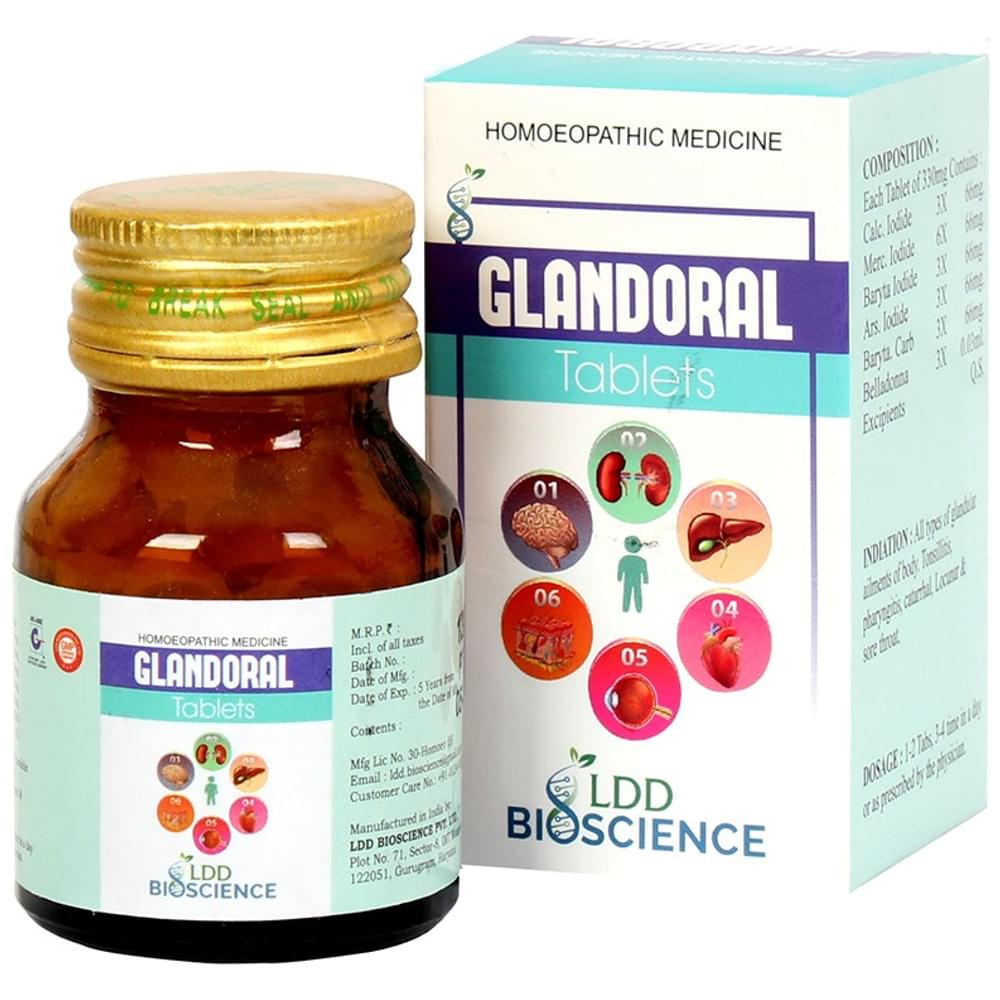 LDD Bioscience Glandoral Tablet bottle of 25 gm Tablet