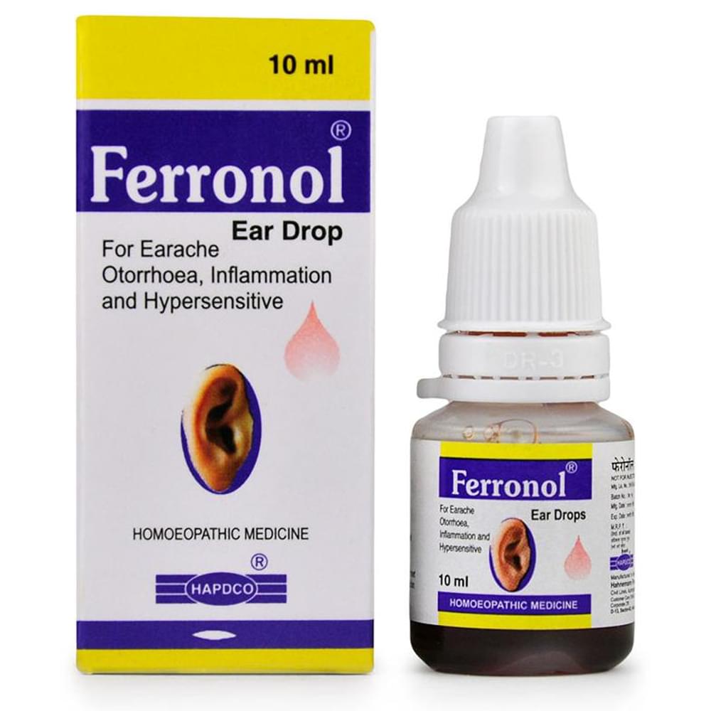 Hapdco Ferronol Ear Drop bottle of 10 ml Ear Drop Hapdco Ferronol Ear Drop bottle of 10 ml Ear Drop