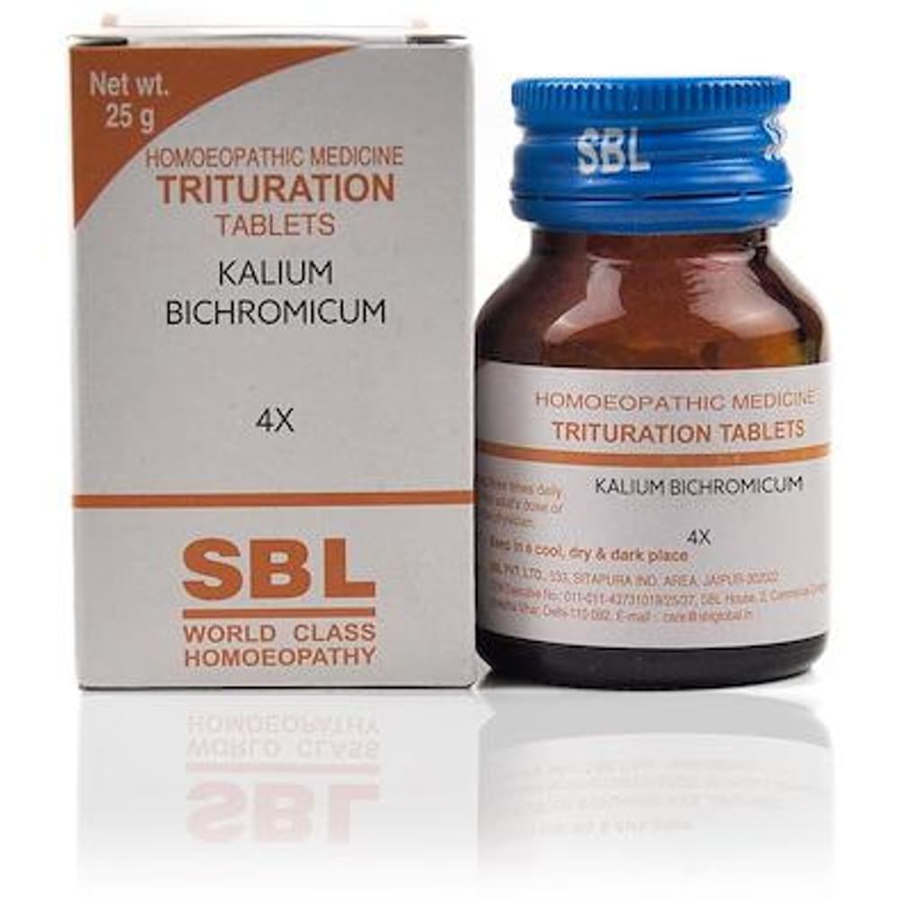 SBL Kalium Bichromicum Trituration Tablet 4X bottle of 25 gm Trituration Tablet