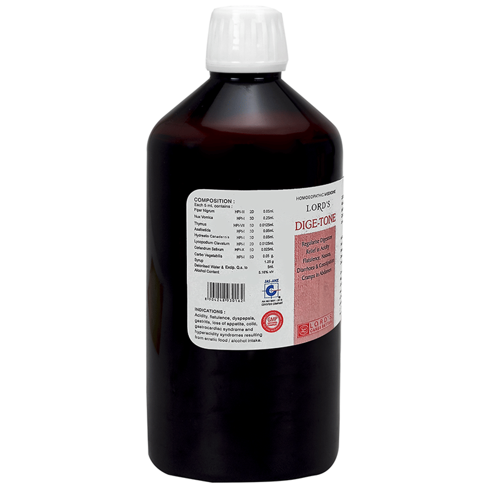 Lord's Dige-Tone Syrup bottle of 450 ml Syrup Lord's Dige-Tone Syrup bottle of 450 ml Syrup