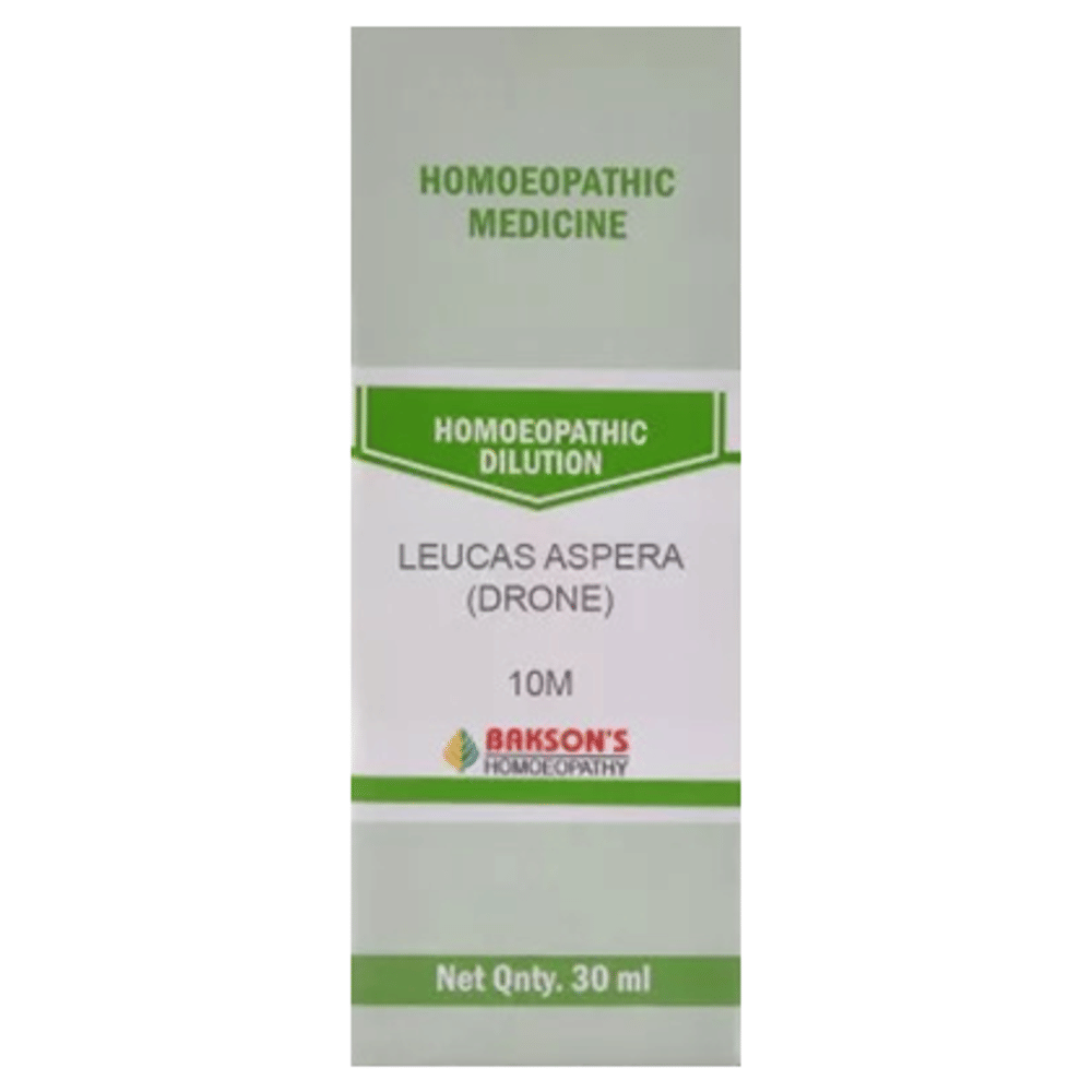 Bakson's Homeopathy Leucas Aspera (Drone) Dilution 10M bottle of 30 ml Dilution