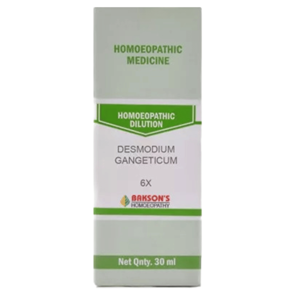 Bakson's Homeopathy Desmodium Ganeticum Dilution 6X bottle of 30 ml Dilution