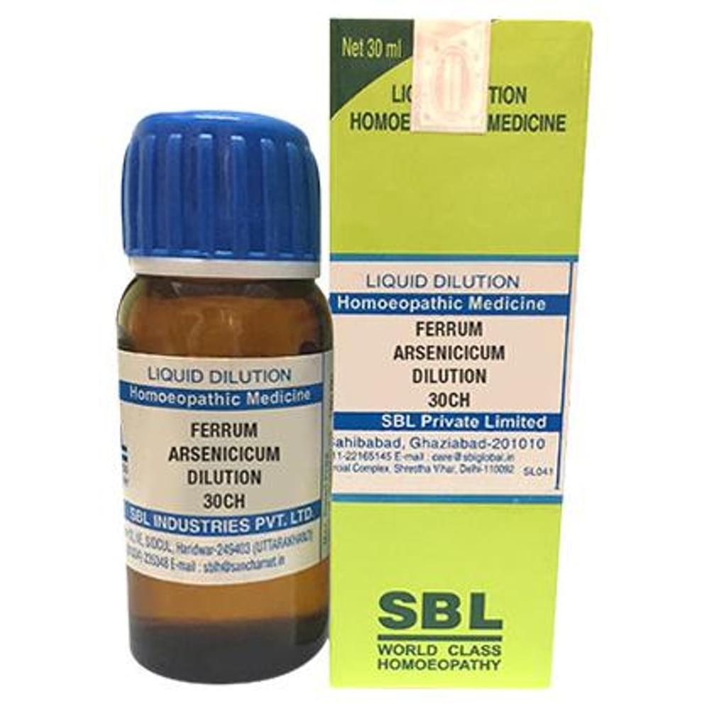 SBL Ferrum Arsenicicum Dilution 30 CH bottle of 30 ml Dilution SBL Ferrum Arsenicicum Dilution 30 CH bottle of 30 ml Dilution