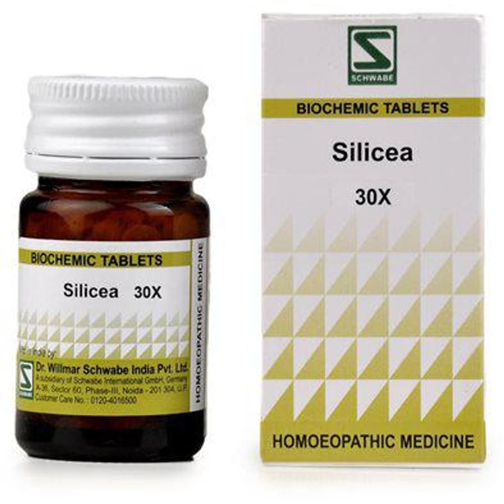 Dr Willmar Schwabe India Silicea Biochemic Tablet 30X bottle of 20 gm Biochemic Tablet