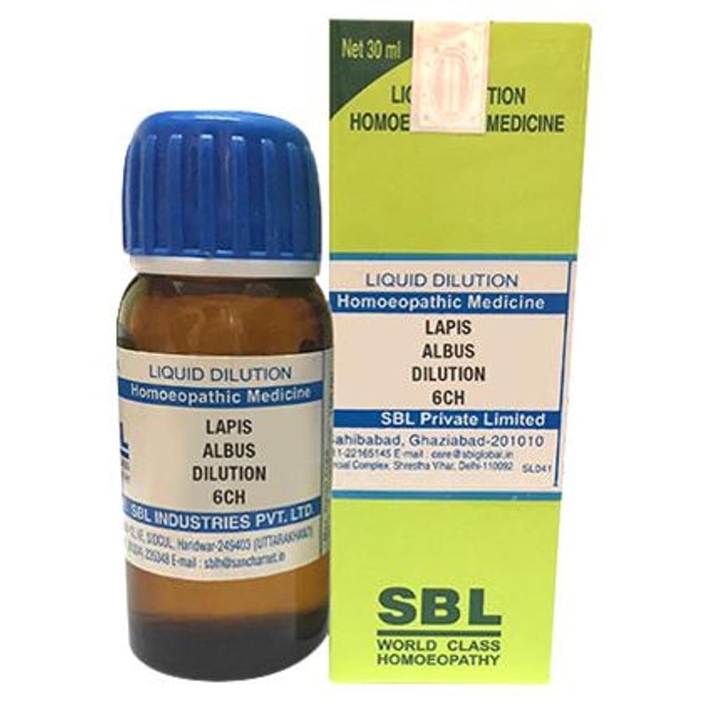 SBL Lapis Albus Dilution 6 CH bottle of 30 ml Dilution