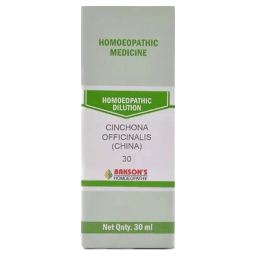 Bakson's Homeopathy Cinchona Officinalis (China) Dilution 30 bottle of 30 ml Dilution