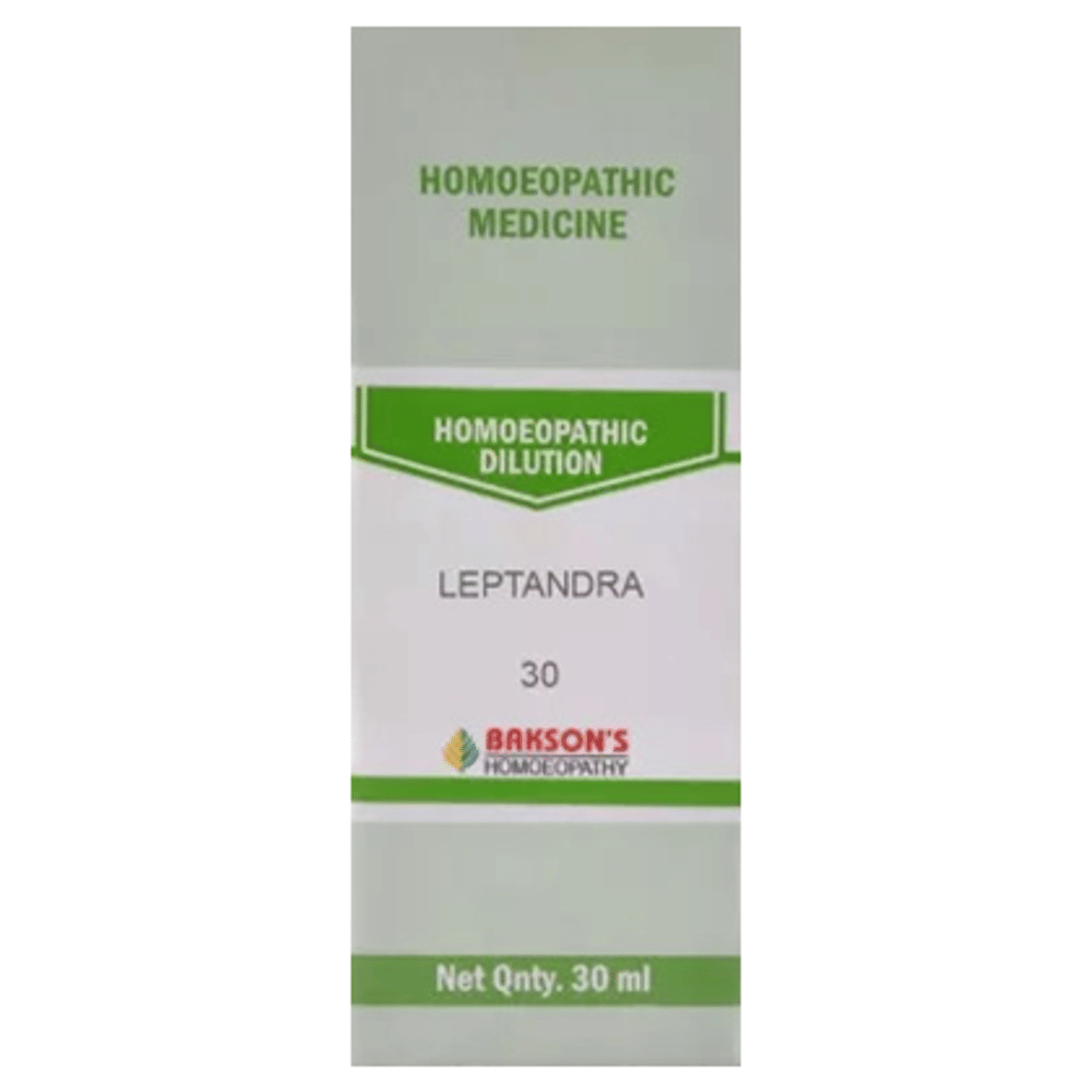 Bakson's Homeopathy Leptandra Dilution 30 bottle of 30 ml Dilution
