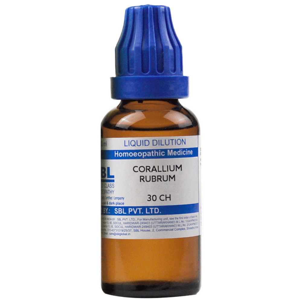 SBL Corallium Rubrum Dilution 30 CH bottle of 30 ml Dilution