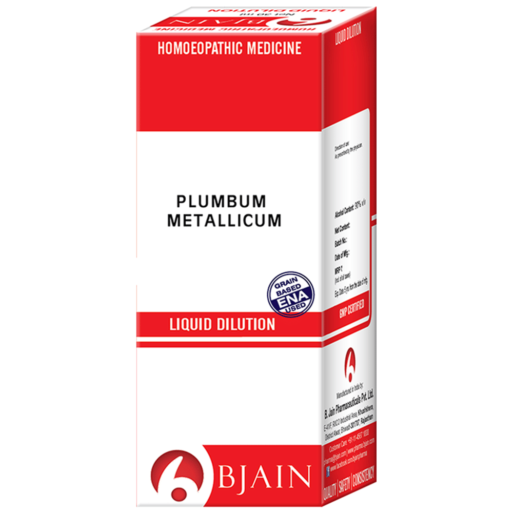 Bjain Plumbum Metallicum Dilution 10M CH bottle of 100 ml Dilution