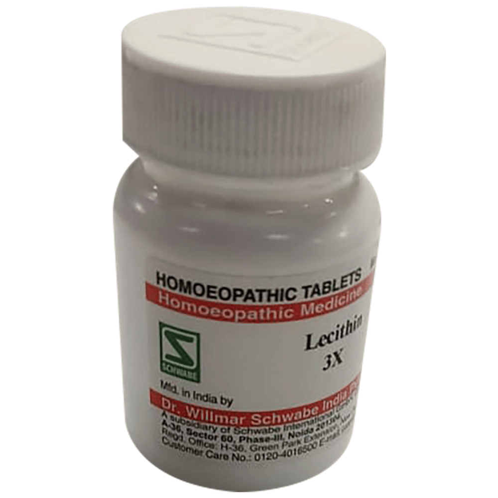Dr Willmar Schwabe India Lecithin Trituration Tablet 3X bottle of 20 gm Trituration Tablet