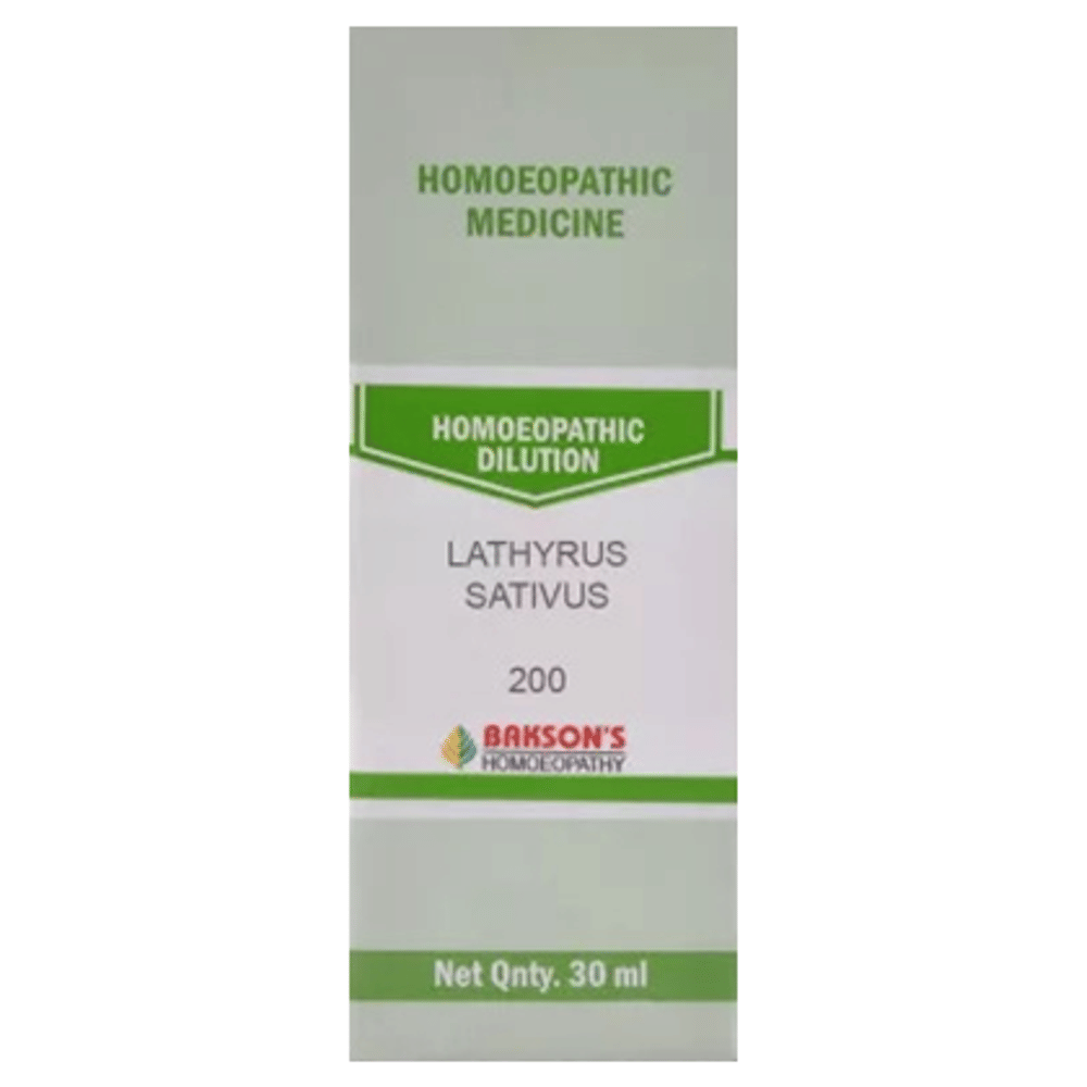 Bakson's Homeopathy Lathyrus Sativus Dilution 200 bottle of 30 ml Dilution