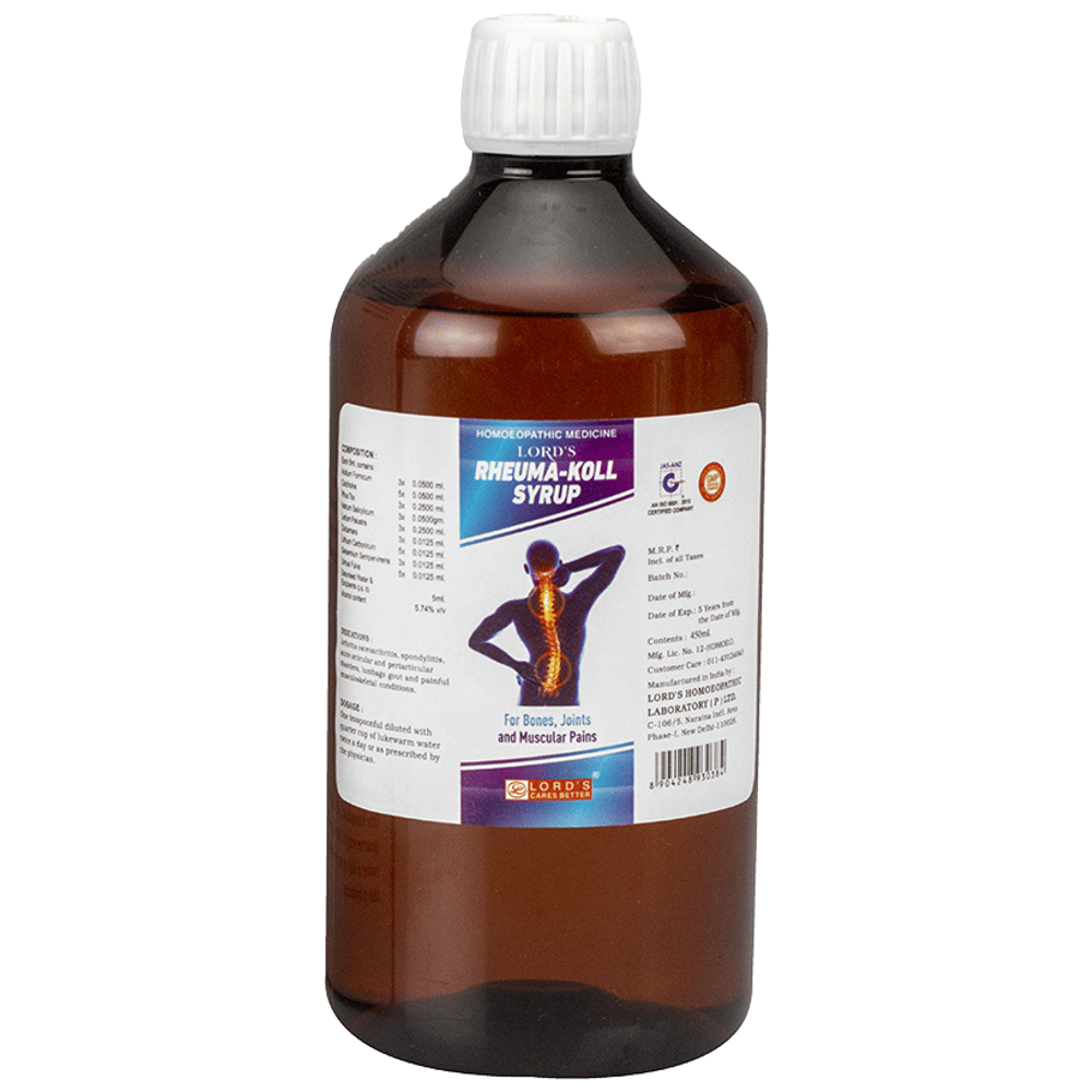 Lord's Rheuma-Koll Syrup bottle of 450 ml Syrup