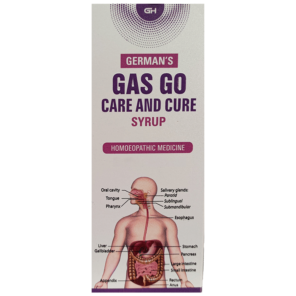 German's Gas Go Care and Cure Syrup bottle of 500 ml Syrup