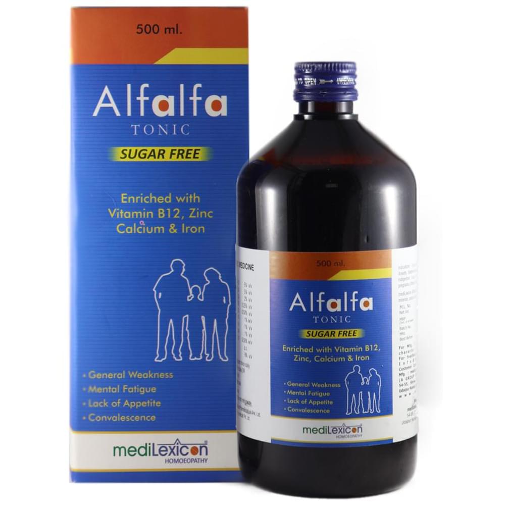 Medilexicon Alfalfa Sugar Free Tonic bottle of 500 ml Tonic