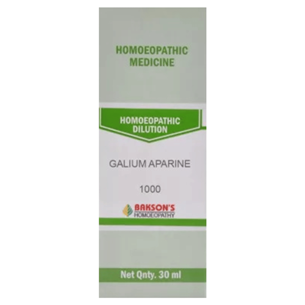 Bakson's Homeopathy Galium Aparine Dilution 1000 CH bottle of 30 ml Dilution