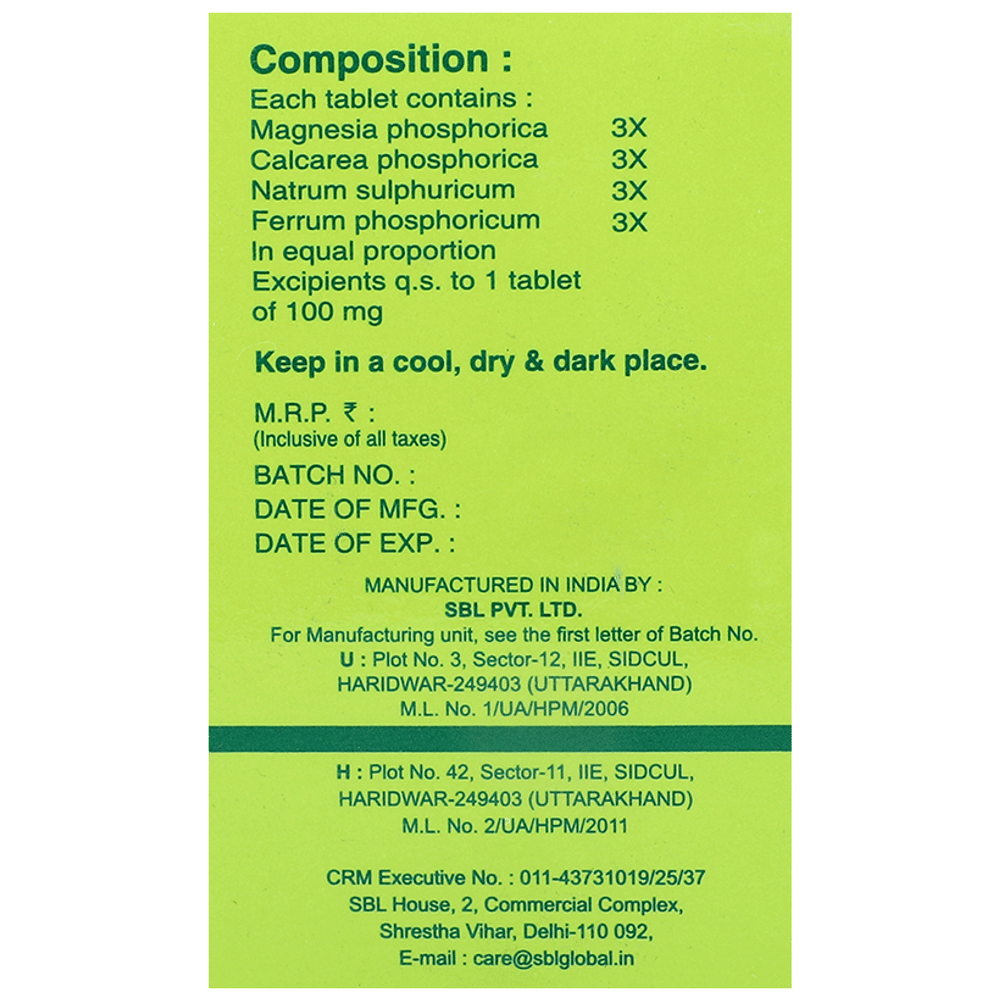 SBL Bio-Combination 3 Tablet bottle of 25 gm Biocombination Tablet