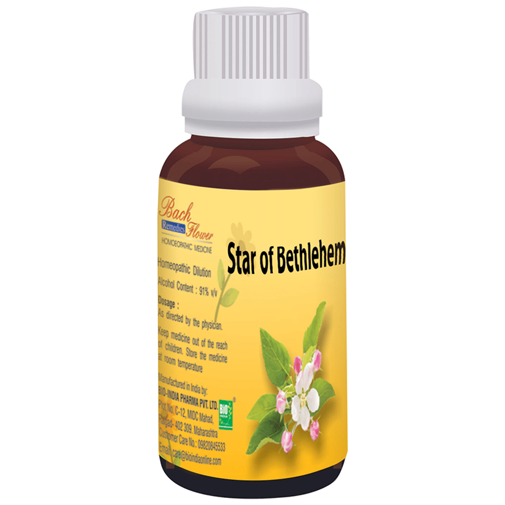 Bio India Bach Flower Star of Bethlehem bottle of 100 ml Dilution Bio India Bach Flower Star of Bethlehem bottle of 100 ml Dilution