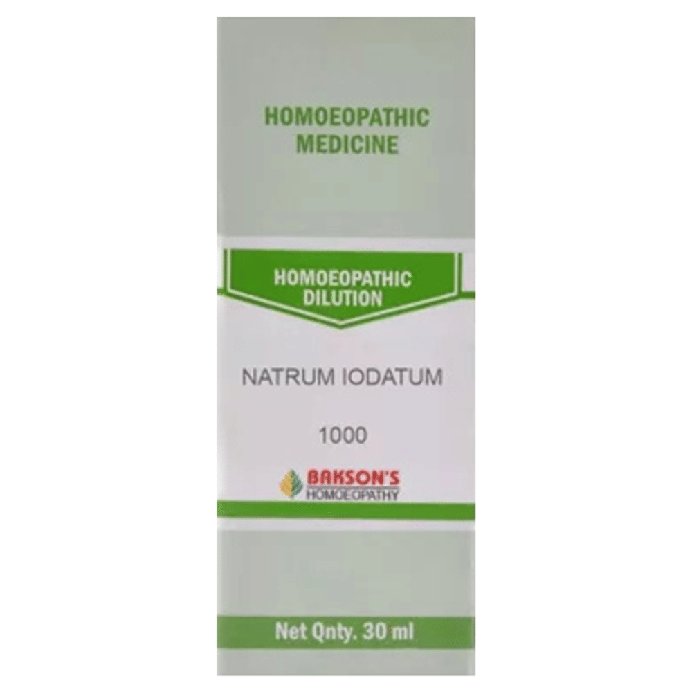 Bakson's Homeopathy Natrum Iodatum Dilution 1000 CH bottle of 30 ml Dilution