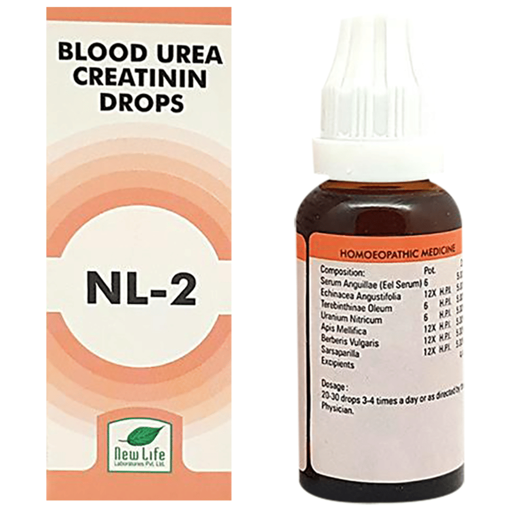 New Life NL-2 Blood Urea Creatinin Drop bottle of 30 ml Drop New Life NL-2 Blood Urea Creatinin Drop bottle of 30 ml Drop