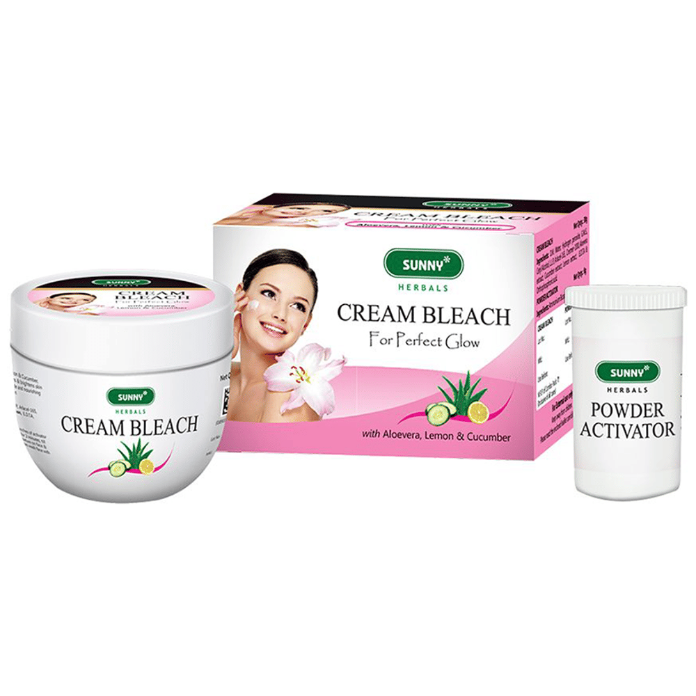 Sunny Herbals Cream Bleach jar of 30 gm Cream