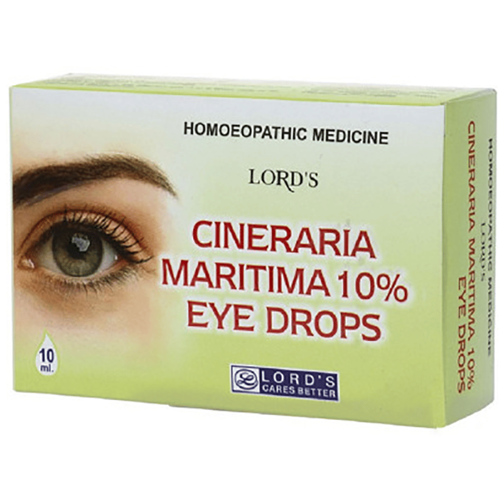 Lord's Cineraria Maritima 10% Eye Drop bottle of 10 ml Eye Drop