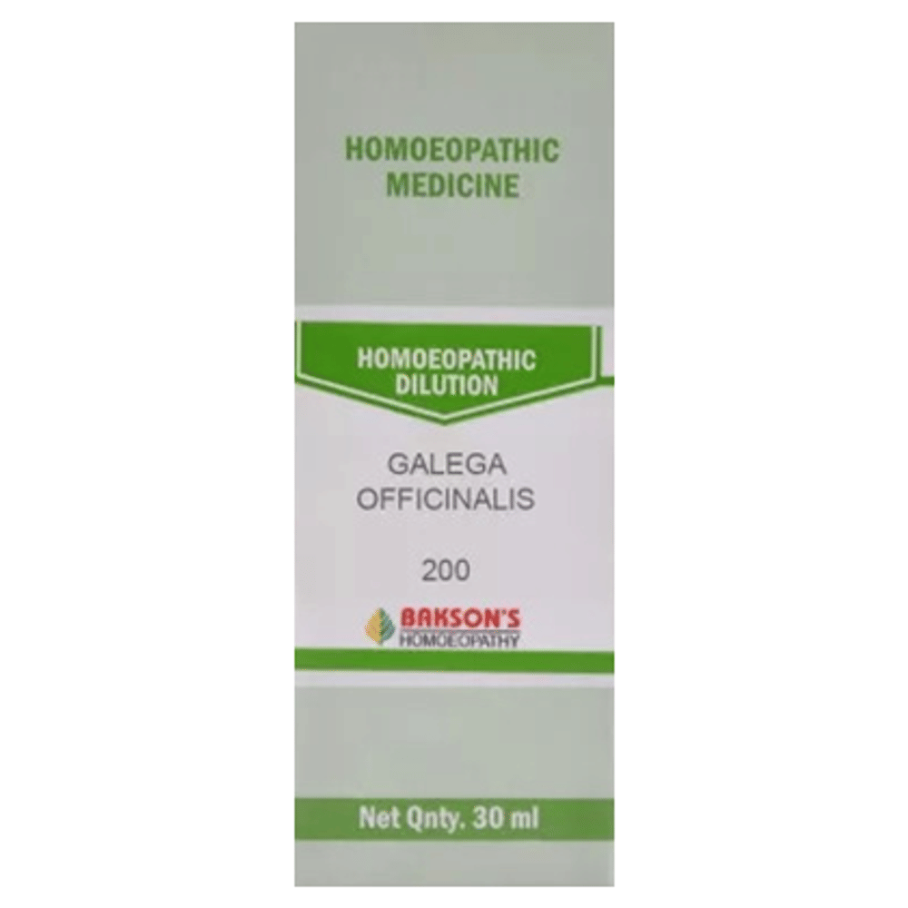 Bakson's Homeopathy Galega Officinalis Dilution 200 bottle of 30 ml Dilution