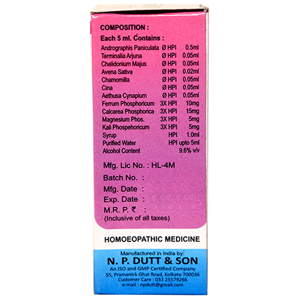 N.P. Dutt & Son Babysona Tonic for Healthy Babies bottle of 60 ml Tonic N.P. Dutt & Son Babysona Tonic for Healthy Babies bottle of 60 ml Tonic