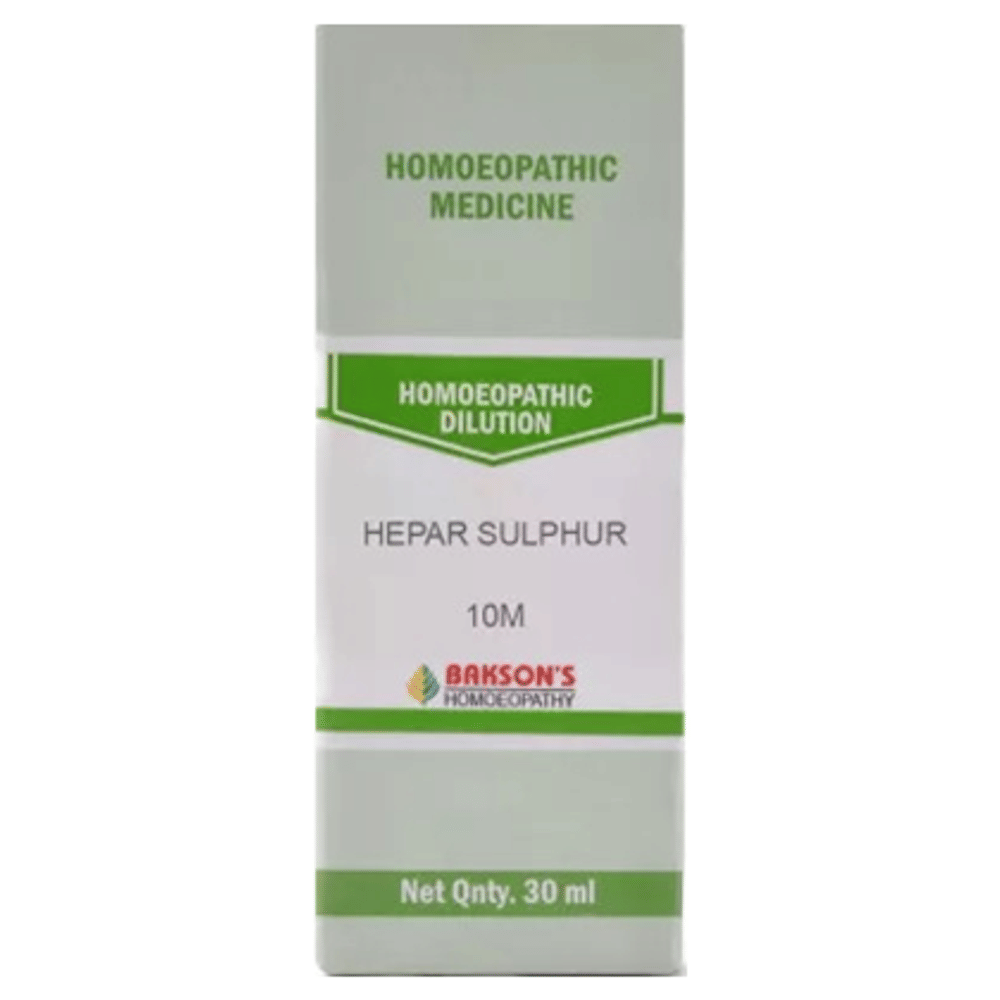 Bakson's Homeopathy Hepar Sulphur Dilution 10M bottle of 30 ml Dilution