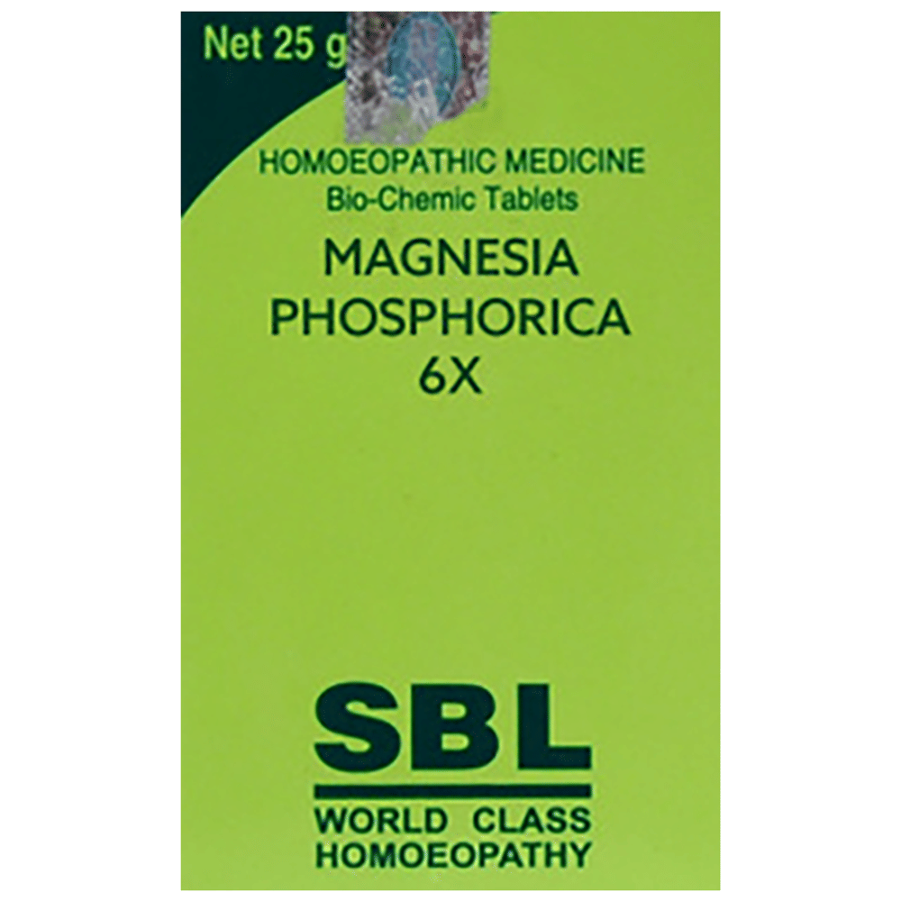 SBL Magnesia Phosphorica Biochemic Tablet 6X bottle of 25 gm Biochemic Tablet