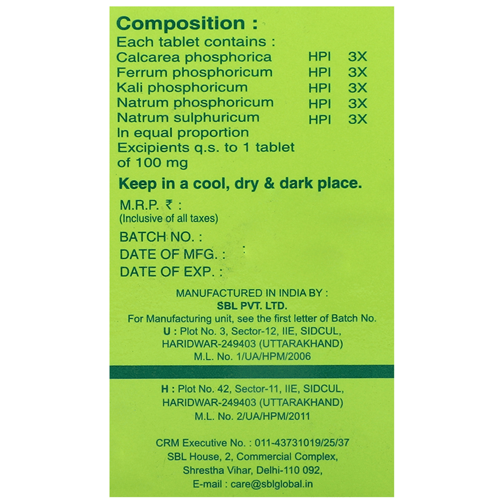 SBL Bio-Combination 7 Tablet bottle of 25 gm Biocombination Tablet