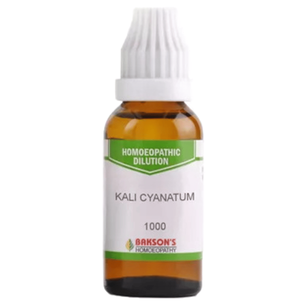 Bakson's Homeopathy Kali Cyanatum Dilution 1000 CH bottle of 30 ml Dilution