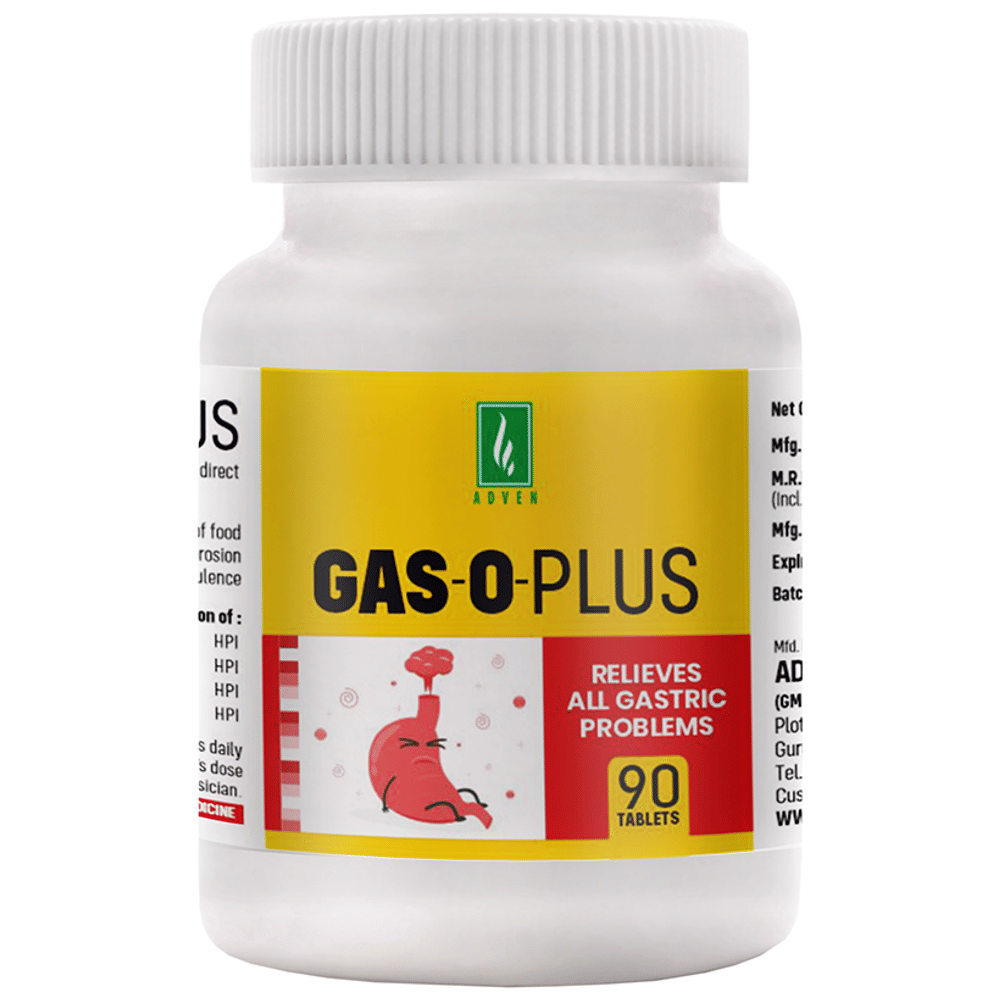 Adven Gas-O-Plus Tablet bottle of 90 tablets