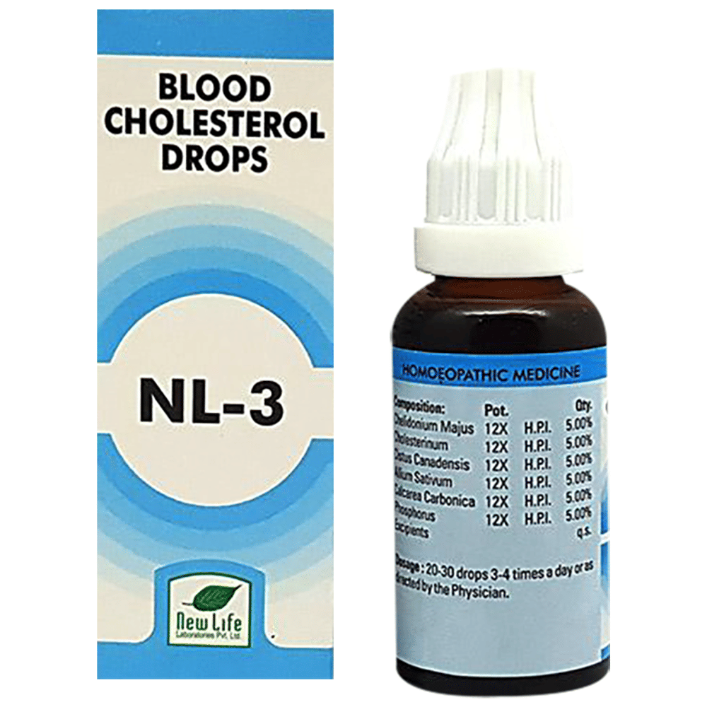 New Life NL-3 Blood Cholestrol Drop bottle of 30 ml Drop New Life NL-3 Blood Cholestrol Drop bottle of 30 ml Drop