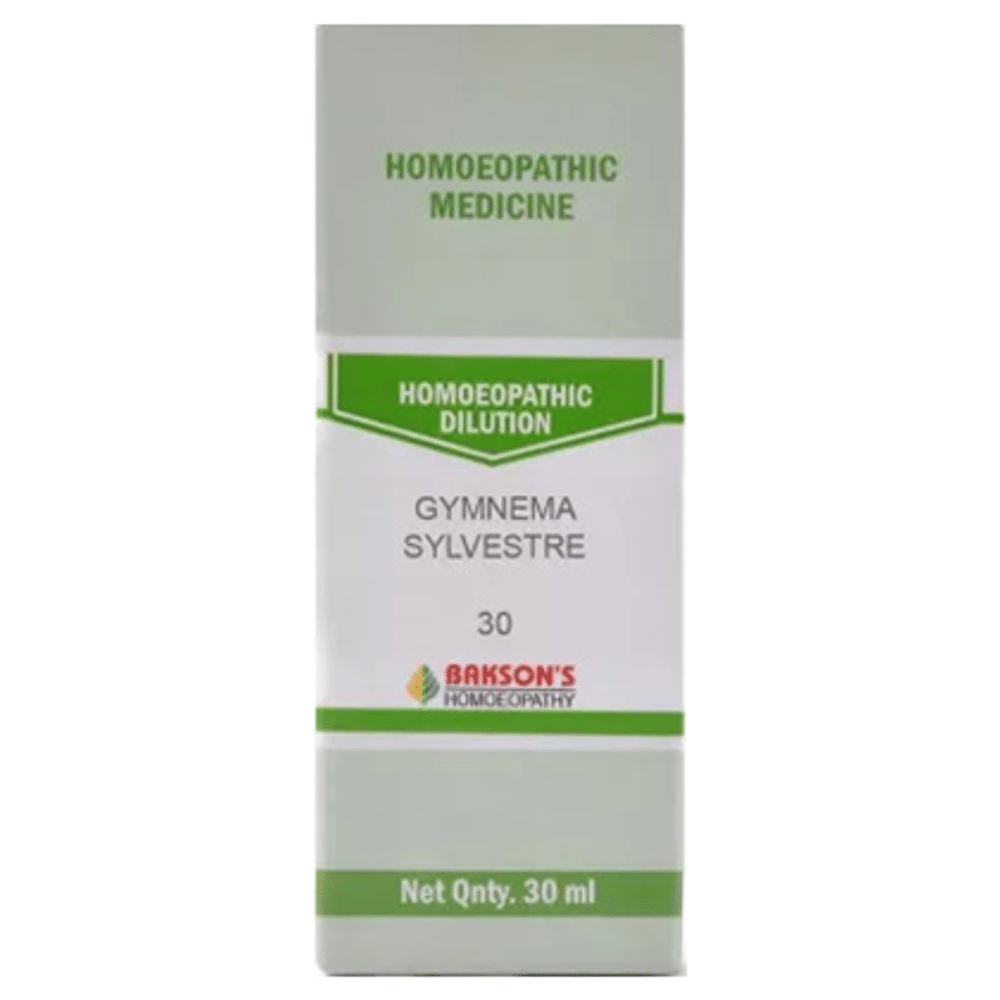 Bakson's Homeopathy Gymnema Sylvestre Dilution 30 bottle of 30 ml Dilution