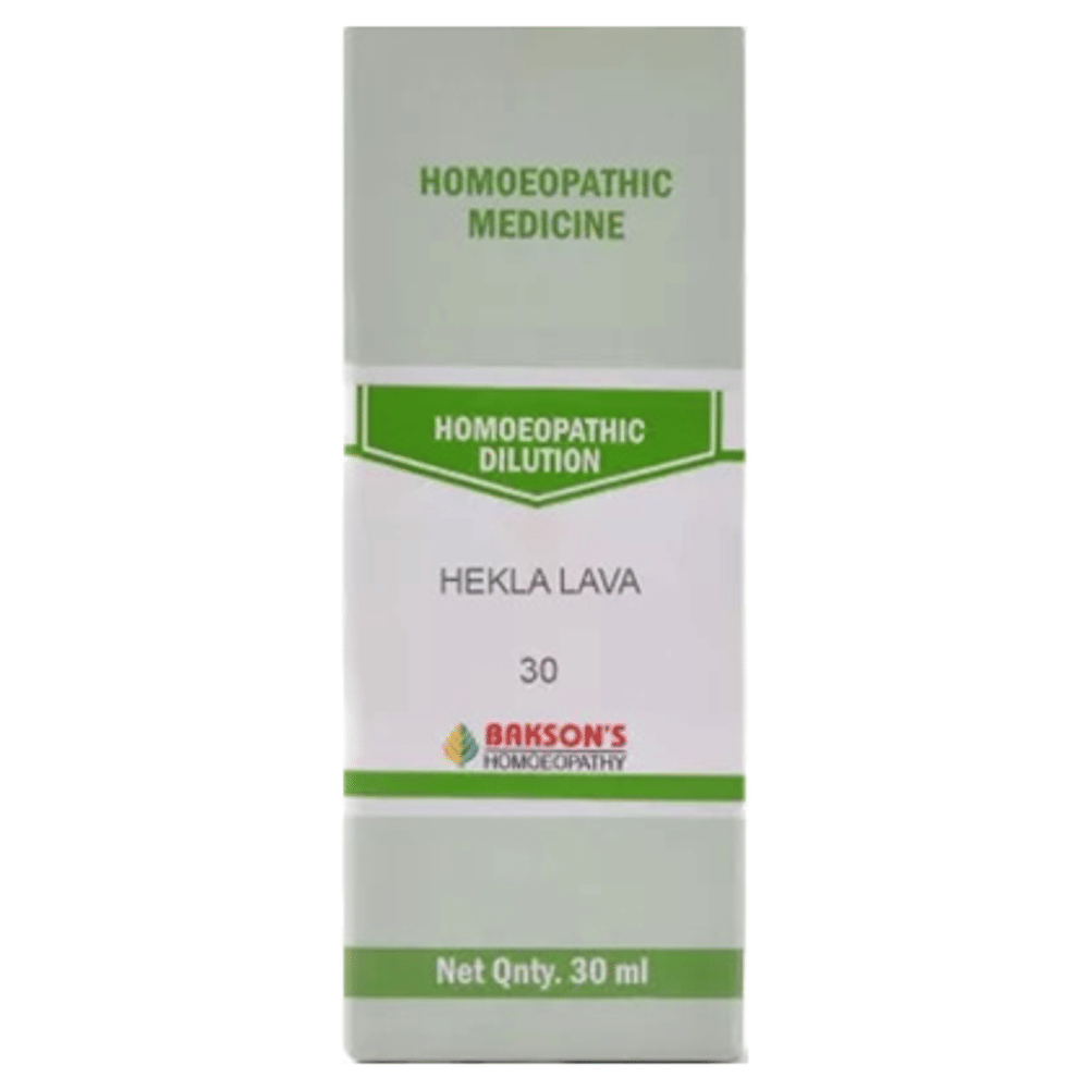 Bakson's Homeopathy Hekla Lava Dilution 30 bottle of 30 ml Dilution