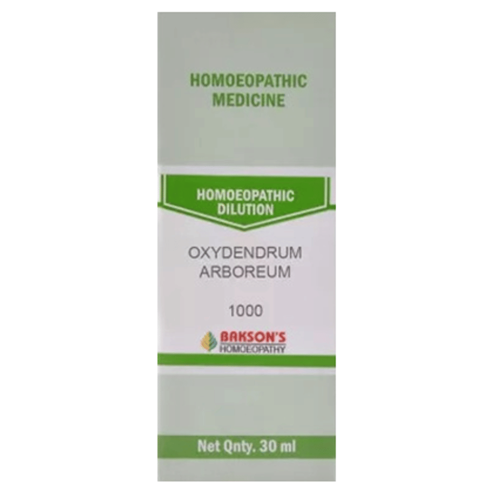 Bakson's Homeopathy Oxydendrum Arboreum Dilution 1000 CH bottle of 30 ml Dilution