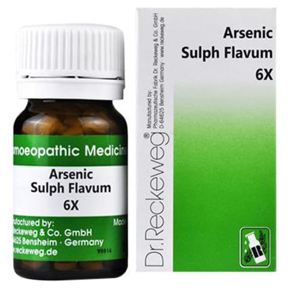 Dr. Reckeweg Arsenic Sulph Flavum Trituration Tablet 6X bottle of 20 gm Trituration Tablet Dr. Reckeweg Arsenic Sulph Flavum Trituration Tablet 6X bottle of 20 gm Trituration Tablet