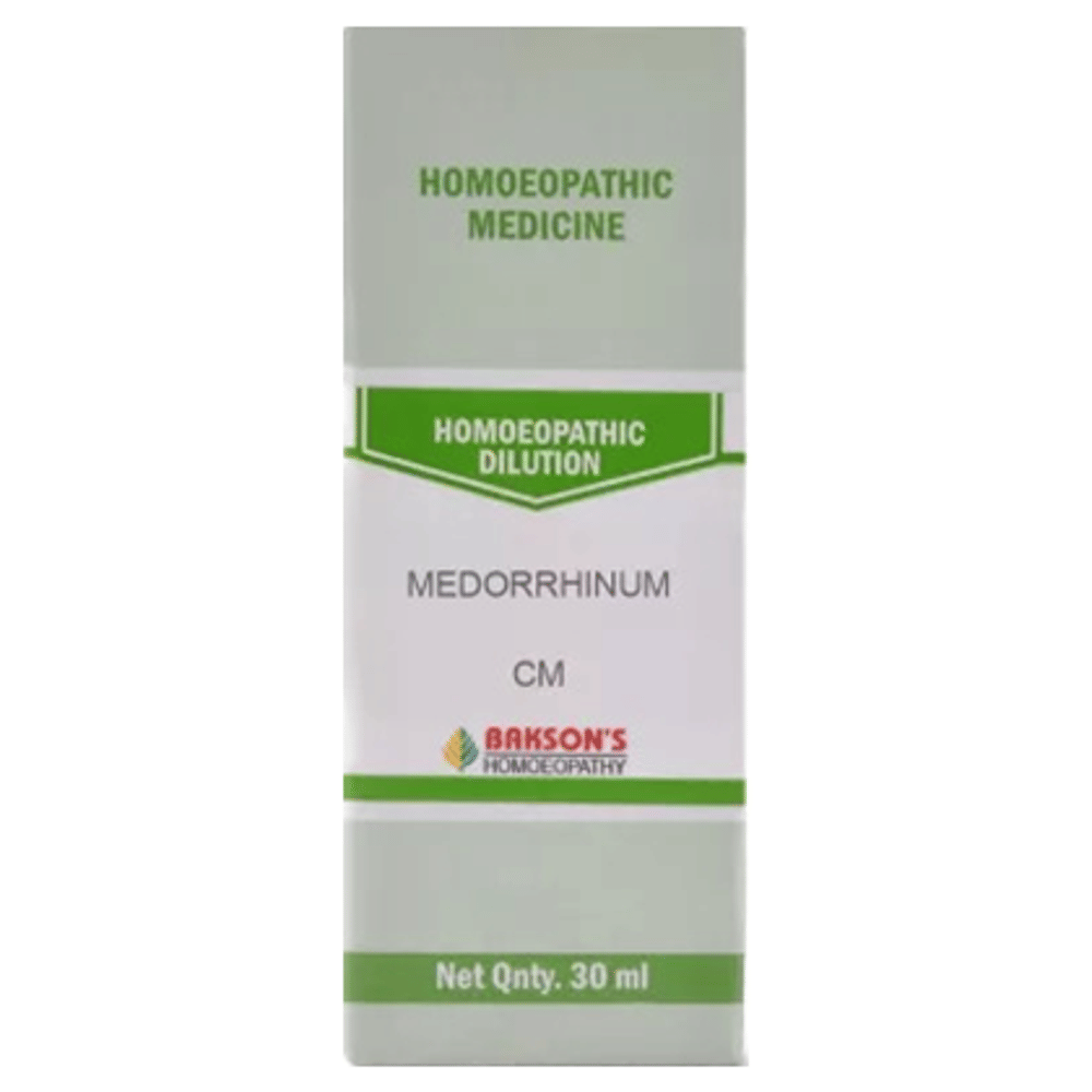 Bakson's Homeopathy Medorrhinum Dilution CM bottle of 30 ml Dilution Bakson's Homeopathy Medorrhinum Dilution CM bottle of 30 ml Dilution