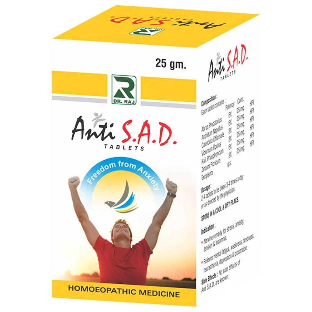 Dr. Raj Anti S.A.D. Tablet bottle of 25 gm Tablet Dr. Raj Anti S.A.D. Tablet bottle of 25 gm Tablet