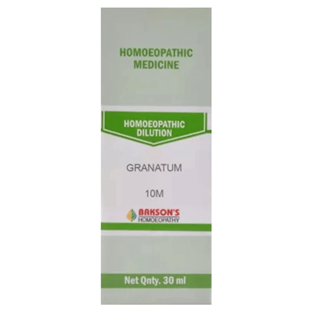 Bakson's Homeopathy Granatum Dilution 10M bottle of 30 ml Dilution