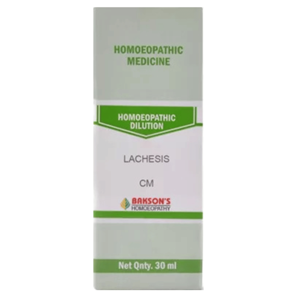 Bakson's Homeopathy Lachesis Dilution CM bottle of 30 ml Dilution