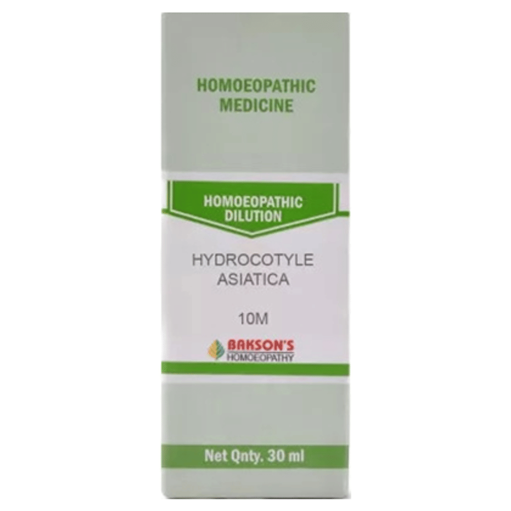 Bakson's Homeopathy Hydrocotyle Asiatica Dilution 10M bottle of 30 ml Dilution